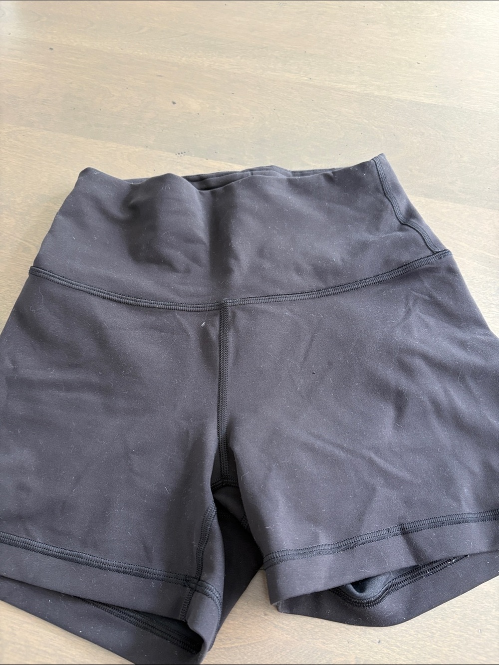 High-Waist Black Women’s Active Shorts